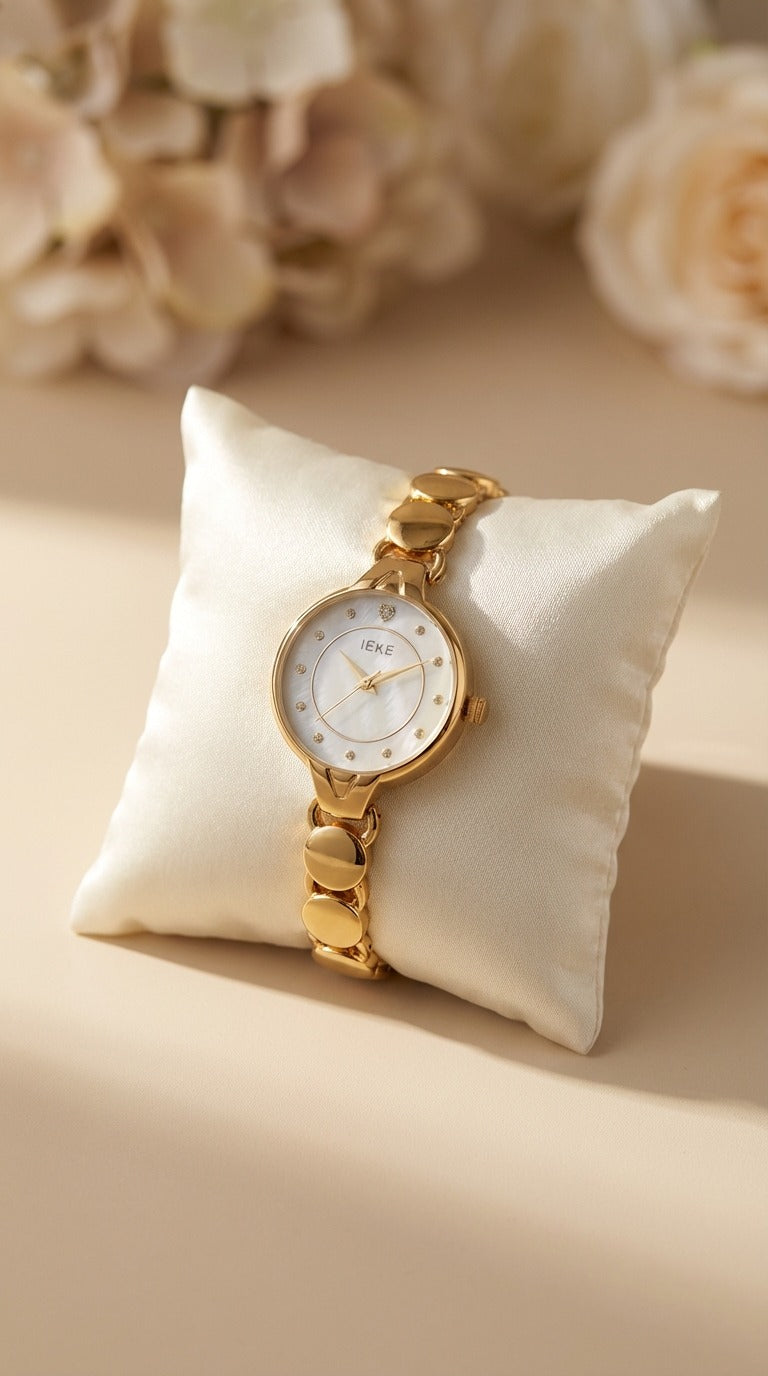 IEKE Golden Circle Time Women Watch