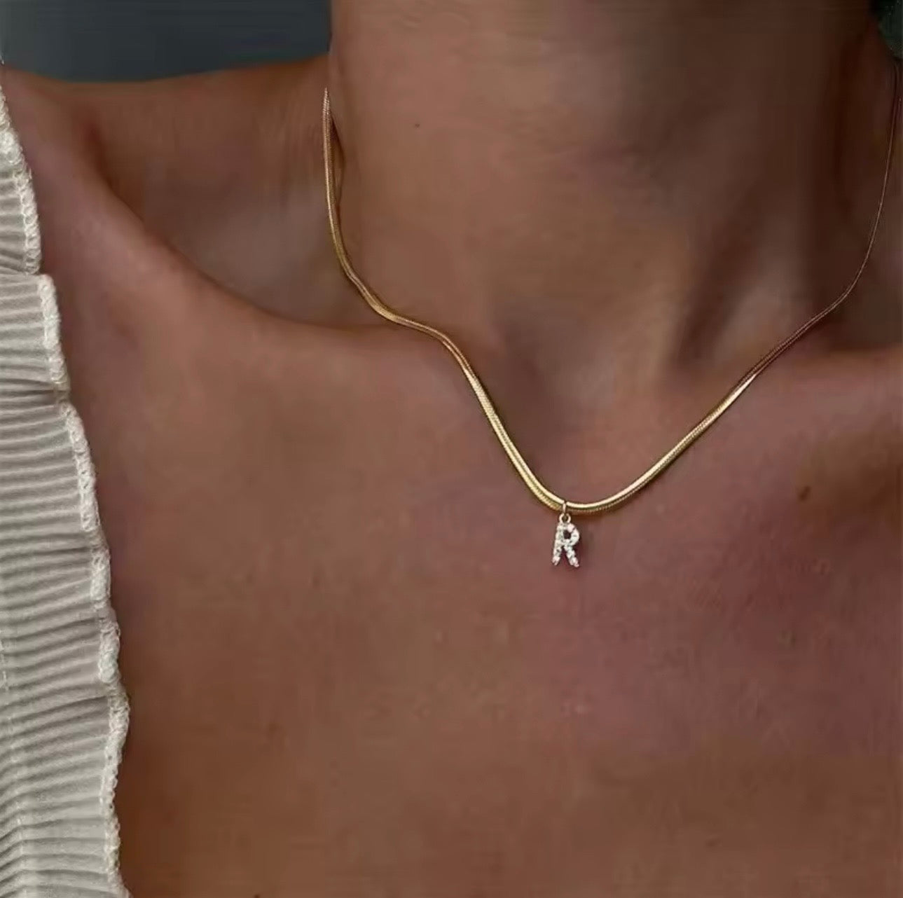 Snake Chain Alphabet Pendant