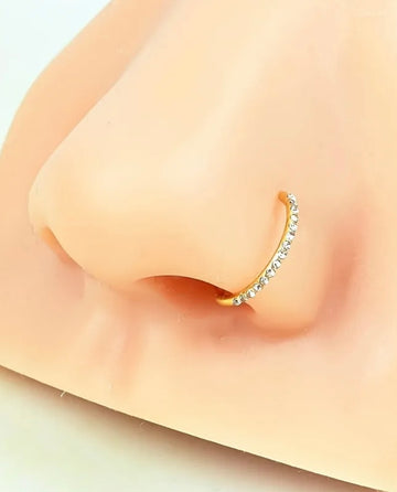 D-Shaped Pearl Nose Ring – Elegant Stainless Steel Pearl Nose Ring Pakistan