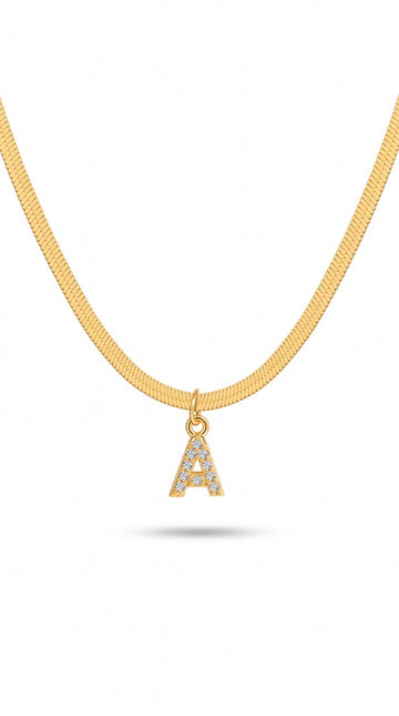 Snake Chain Alphabet Pendant