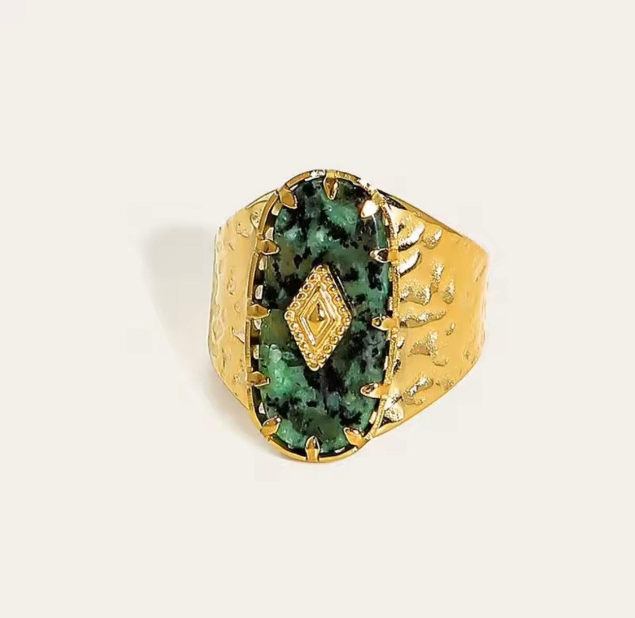 Textured Turquoise Treasure Ring