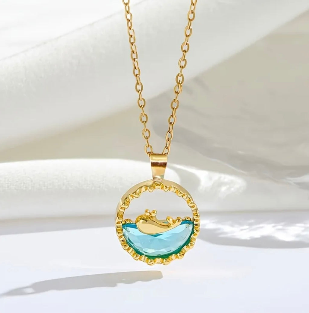 Ocean Whale Pendant Necklace