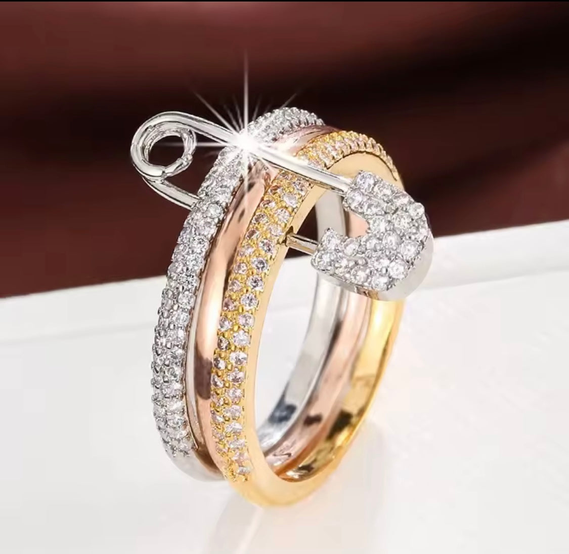 Triple-Layer Two-Tone Ring