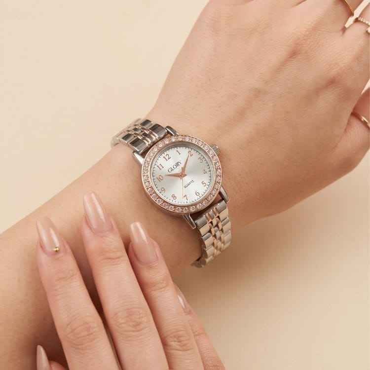 Glory Studded Two-Tone Women Watch