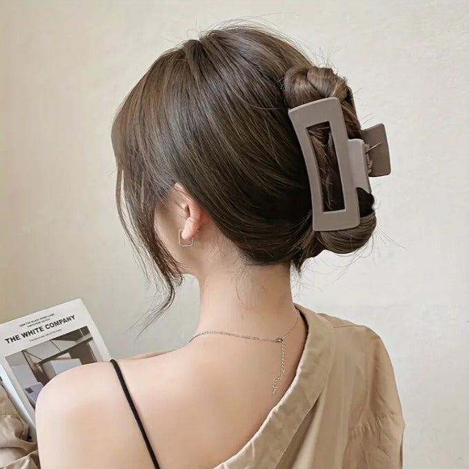 6pcs Set Milk Tea Color Random Hair Clips