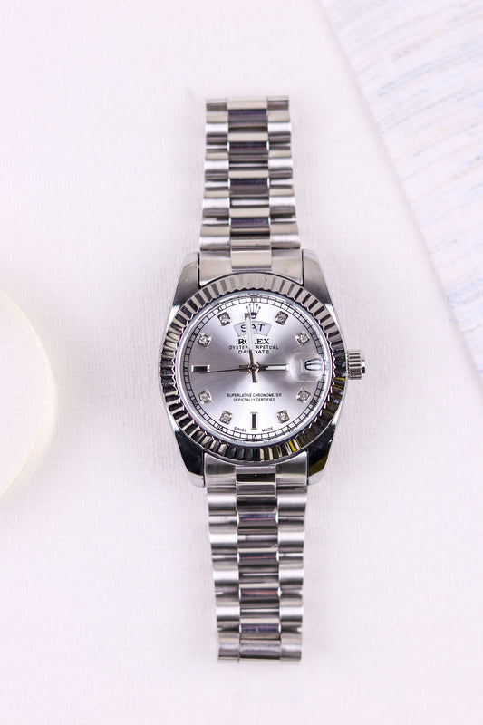 Ro-lex Ice Luxe Day-Date Watch