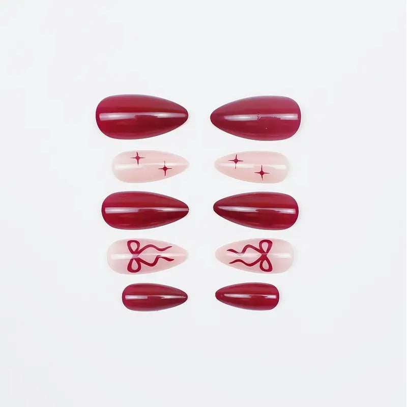 24pcs Starlight Ribbons Nails