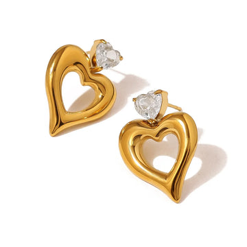 The Crown Heart Earrings