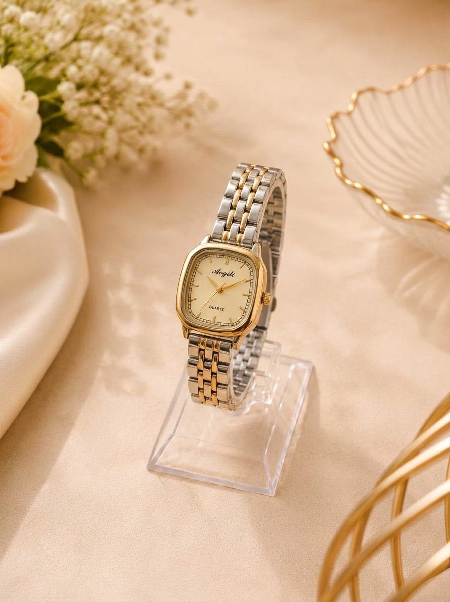 Vintage Octagon Women's Watch - Golden