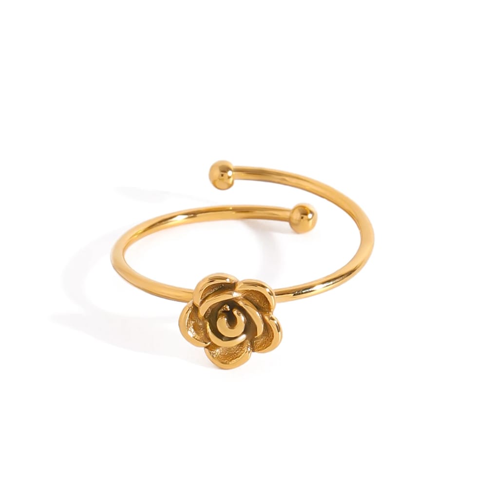 Gold plated Rose Flower Ring