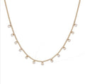 White Stone Drop Necklace