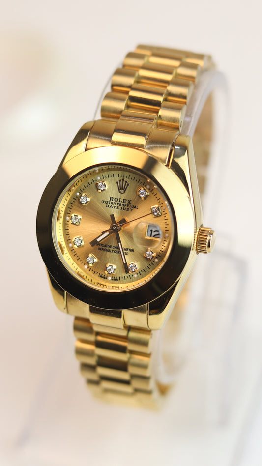 Rol-ex Sunburst Sparkle Women Watch