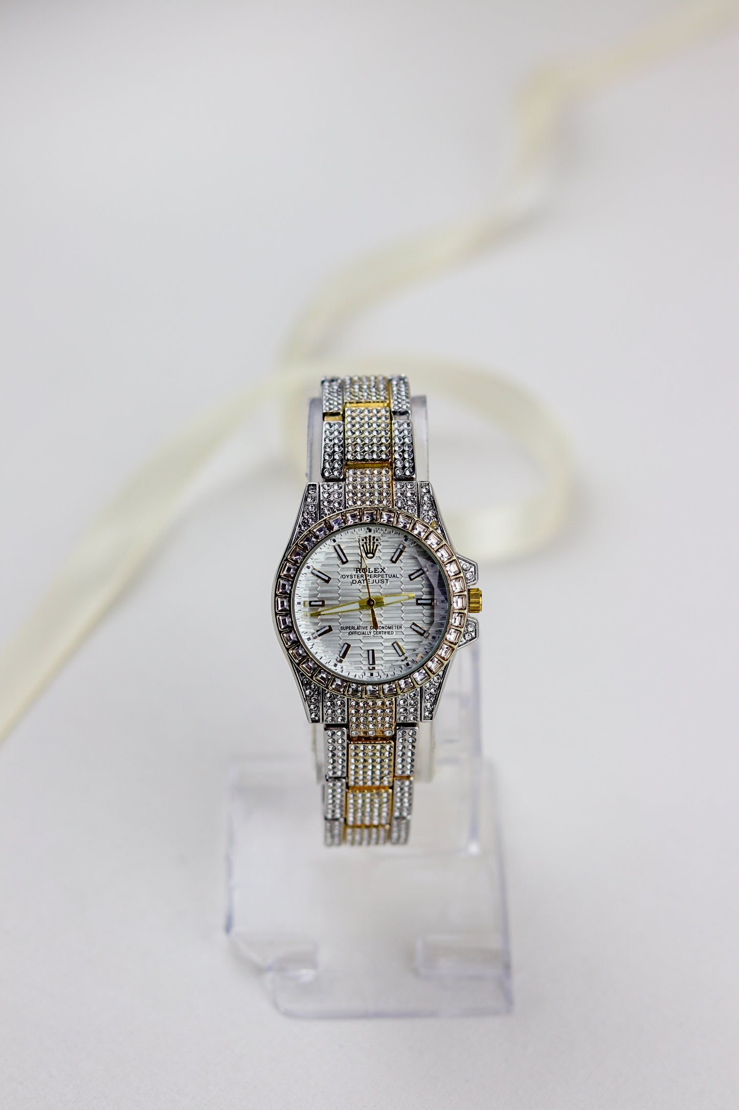 Rol-ex White TwoTone Oyster Perpetual Watch