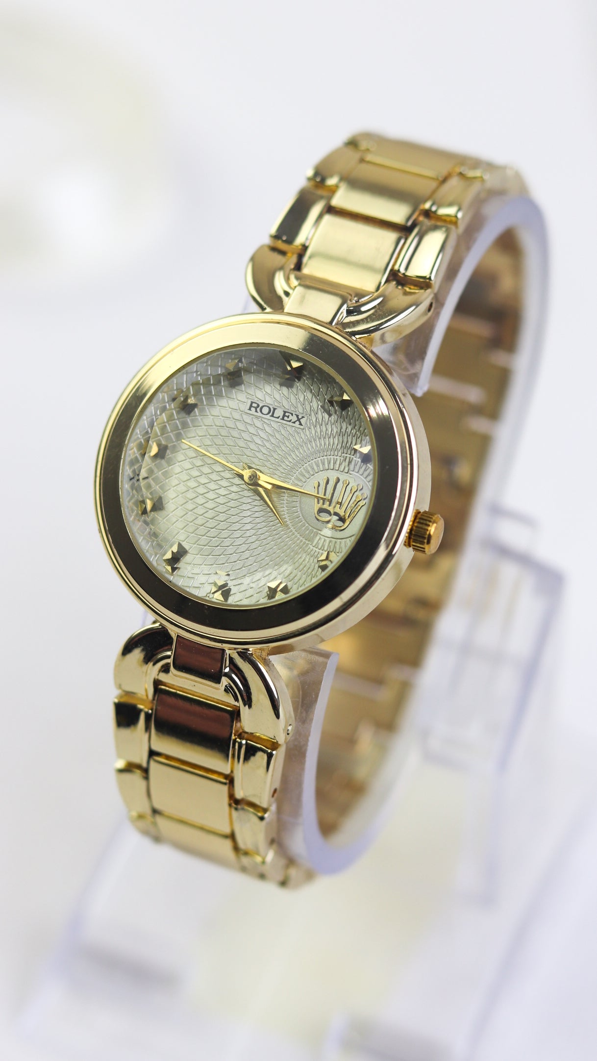 Rol-ex Golden Aura Timepiece Watch Women Watch