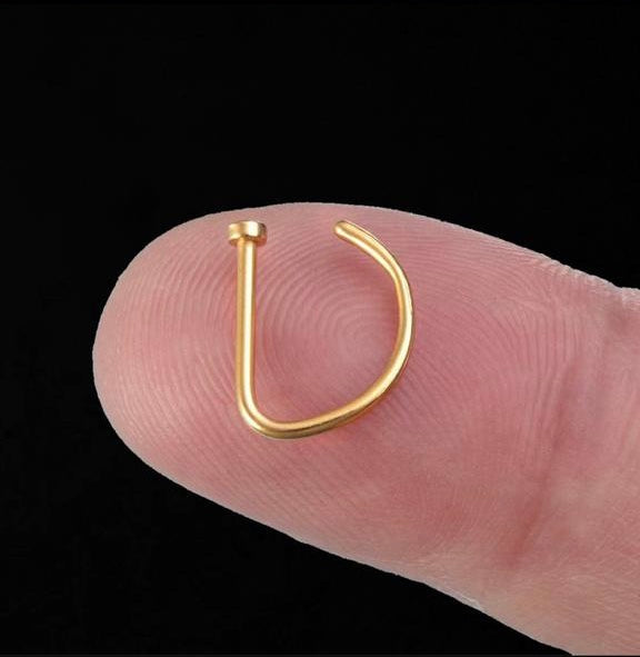 D-Shaped Nose Ring – Minimalist Stainless Steel Nose Ring for Women in Pakistan