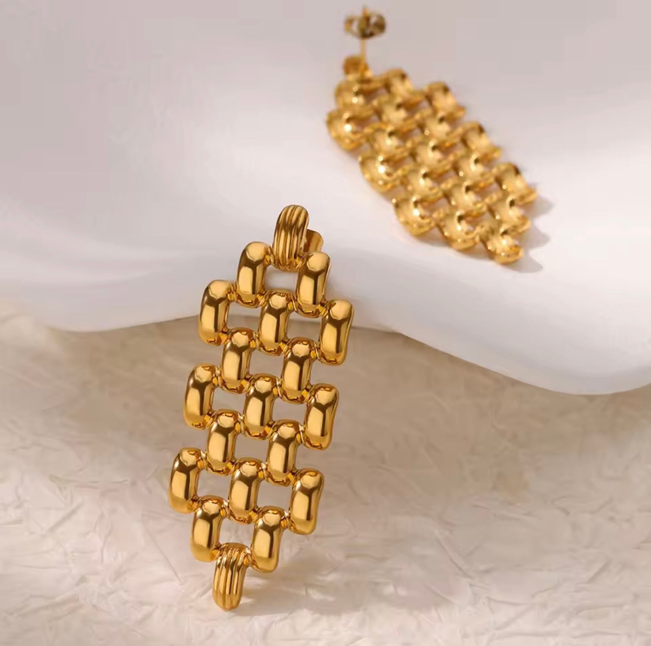 Chunky Chainmail Earrings for Women | Statement Earrings Pakistan