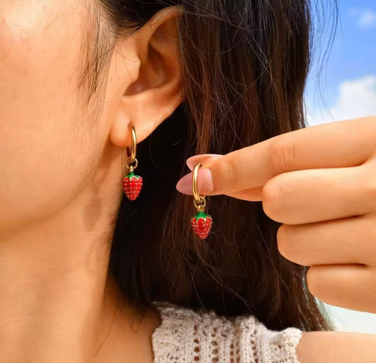 Strawberry Shaped Earrings