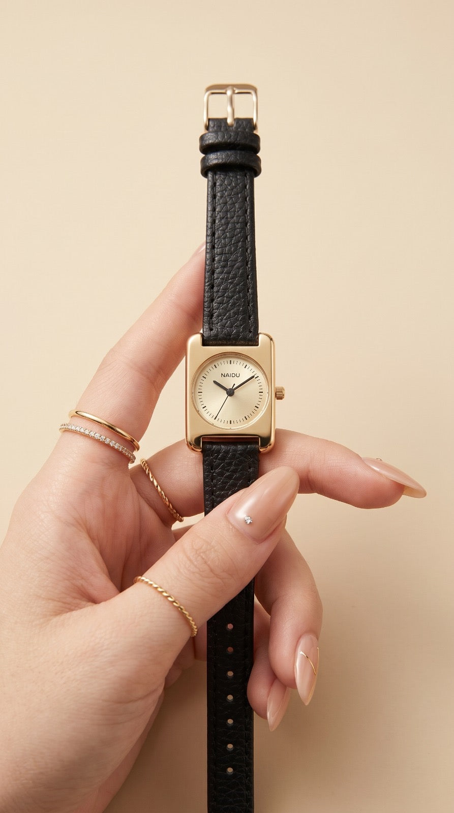Naidu Old Money Women Strap Watch - Black