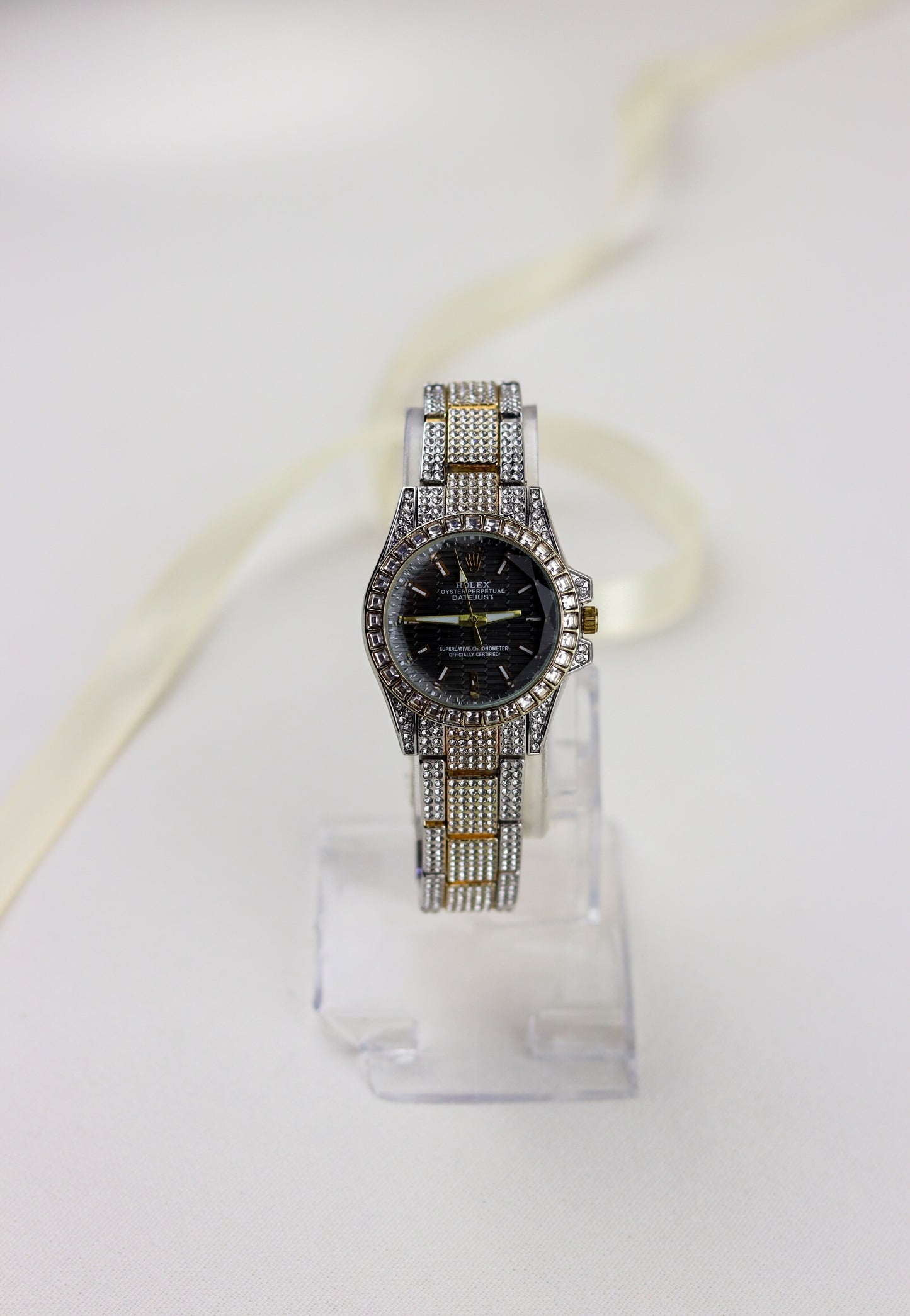 Rol-ex Black TwoTone Oyster Perpetual Watch