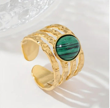 Vintage Golden-Tone Adjustable Cuff Ring