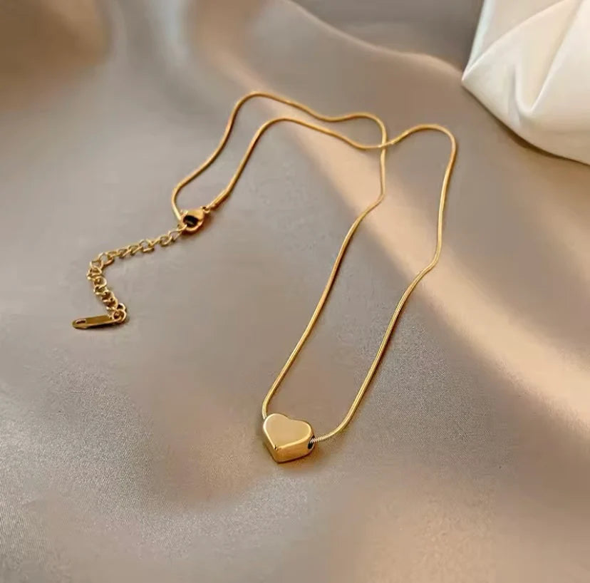 Valentine Golden Heart Necklace