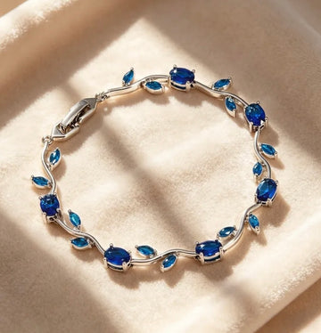 Blue Tulip Gold Bracelet