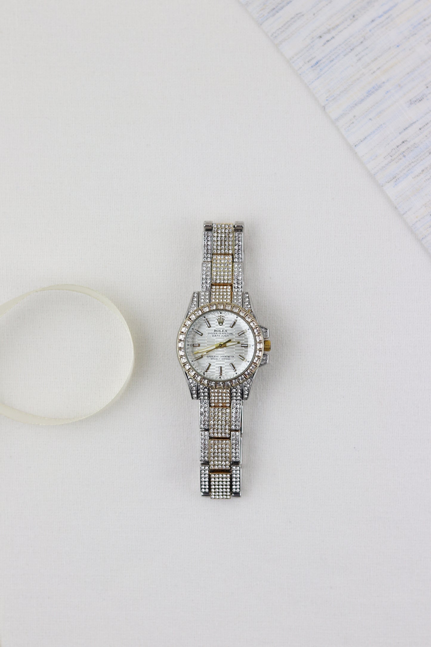 Rol-ex White TwoTone Oyster Perpetual Watch
