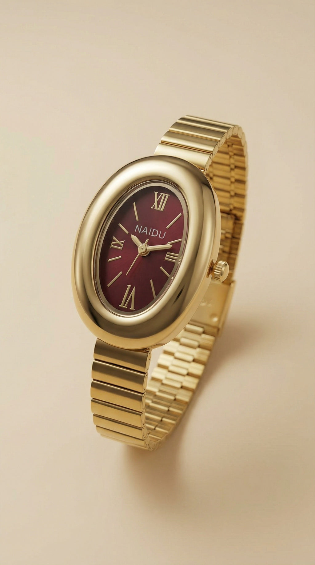 The Classic Naidu Women Watch - Maroon Dial