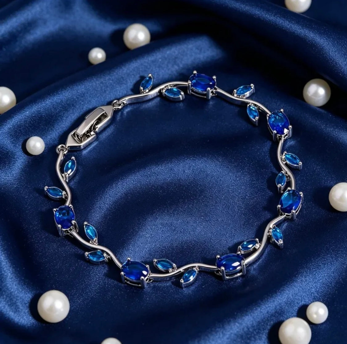 Blue Tulip Gold Bracelet