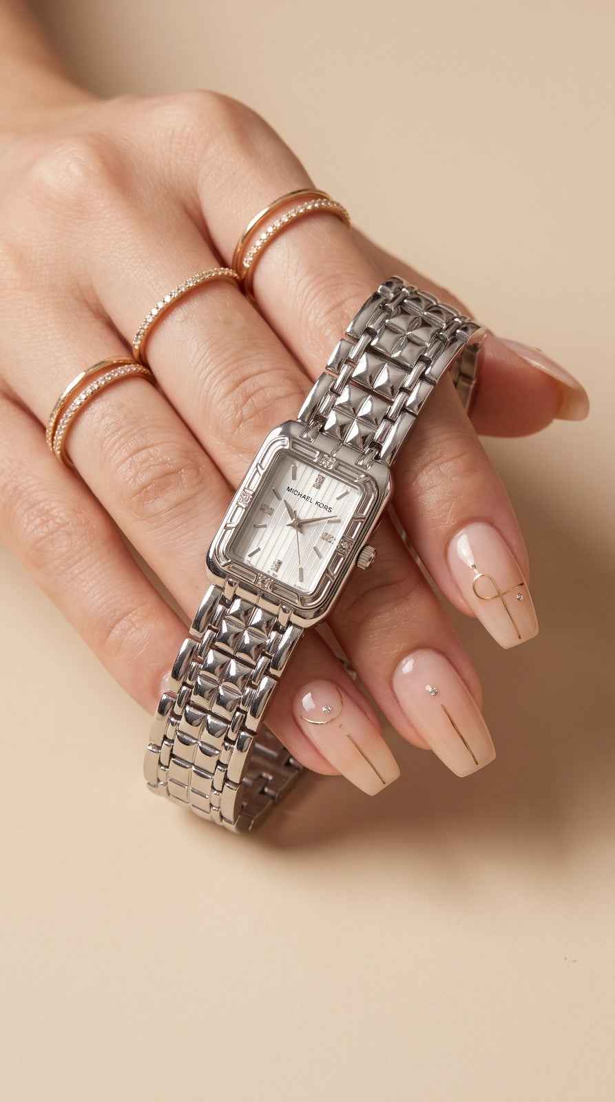 Mk Silver - White Dial Women Watch