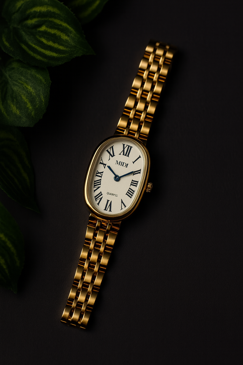 Midi Golden Oval Women Watch