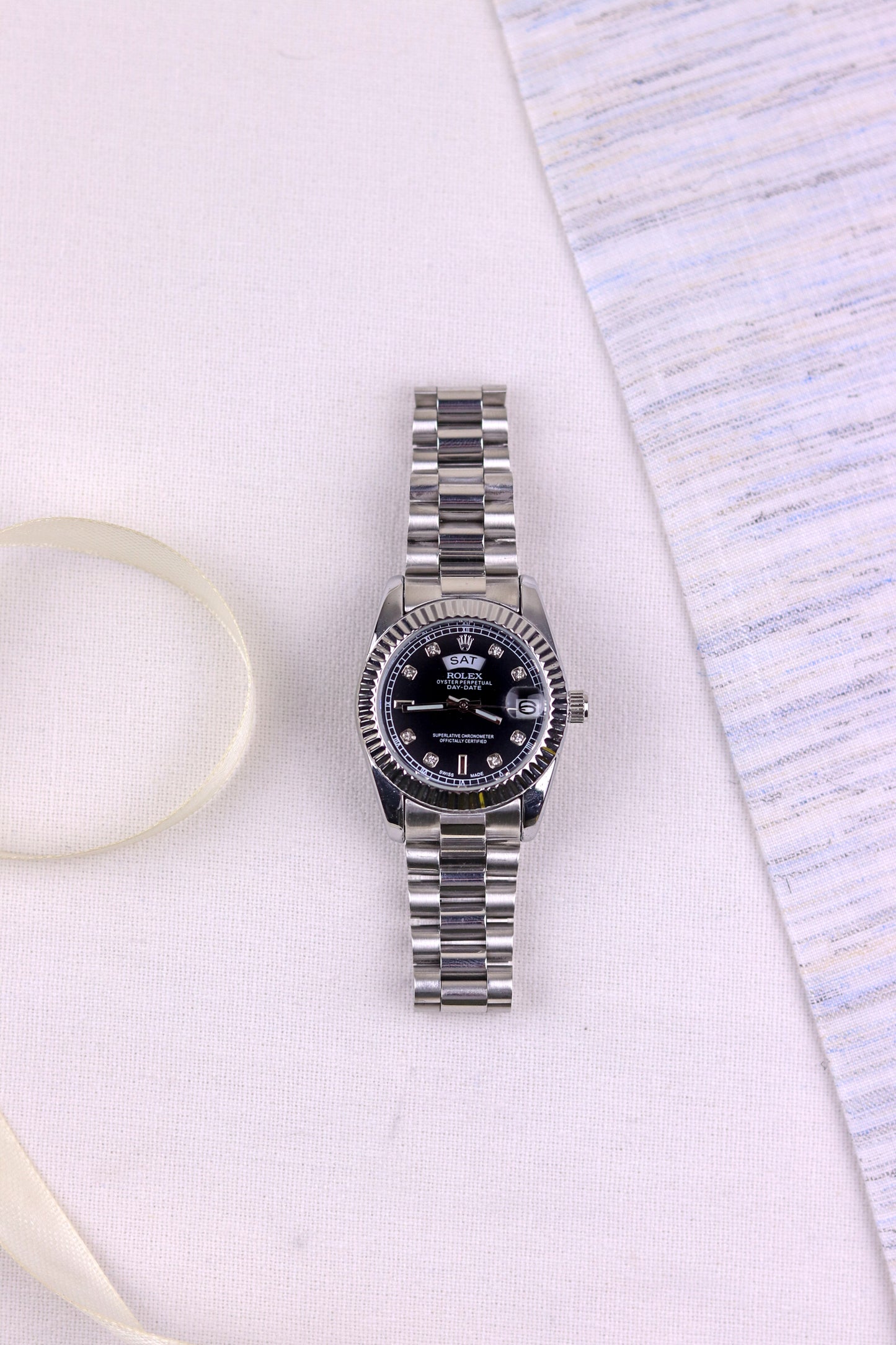 Ro-lex Diamond Day-Date Watch