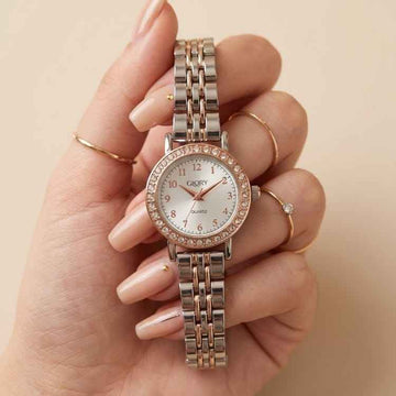 Glory Studded Two-Tone Women Watch