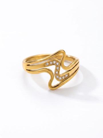 Triple Wave Adjustable Ring