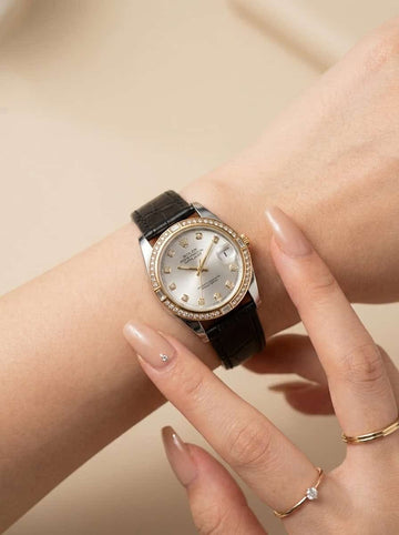 Rol-ex Sovereign Datejust Women Strap Watch