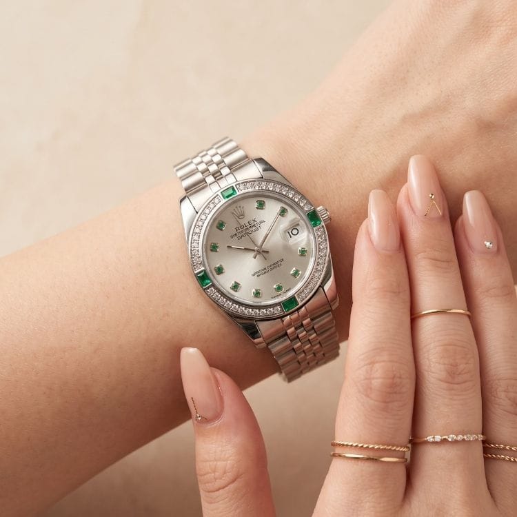 Ro-lex Lady Datejust Emerald Women Watch