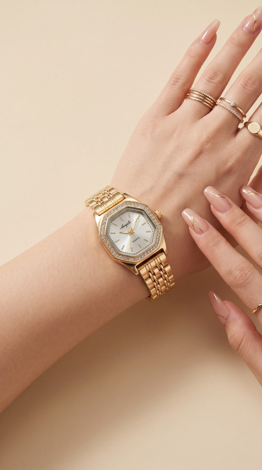 The Golden Octagon Women Watch