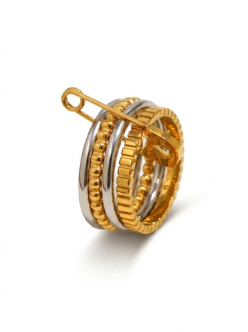 PinLock Double Band Ring – 18K Gold Plated Adjustable Ring for Women