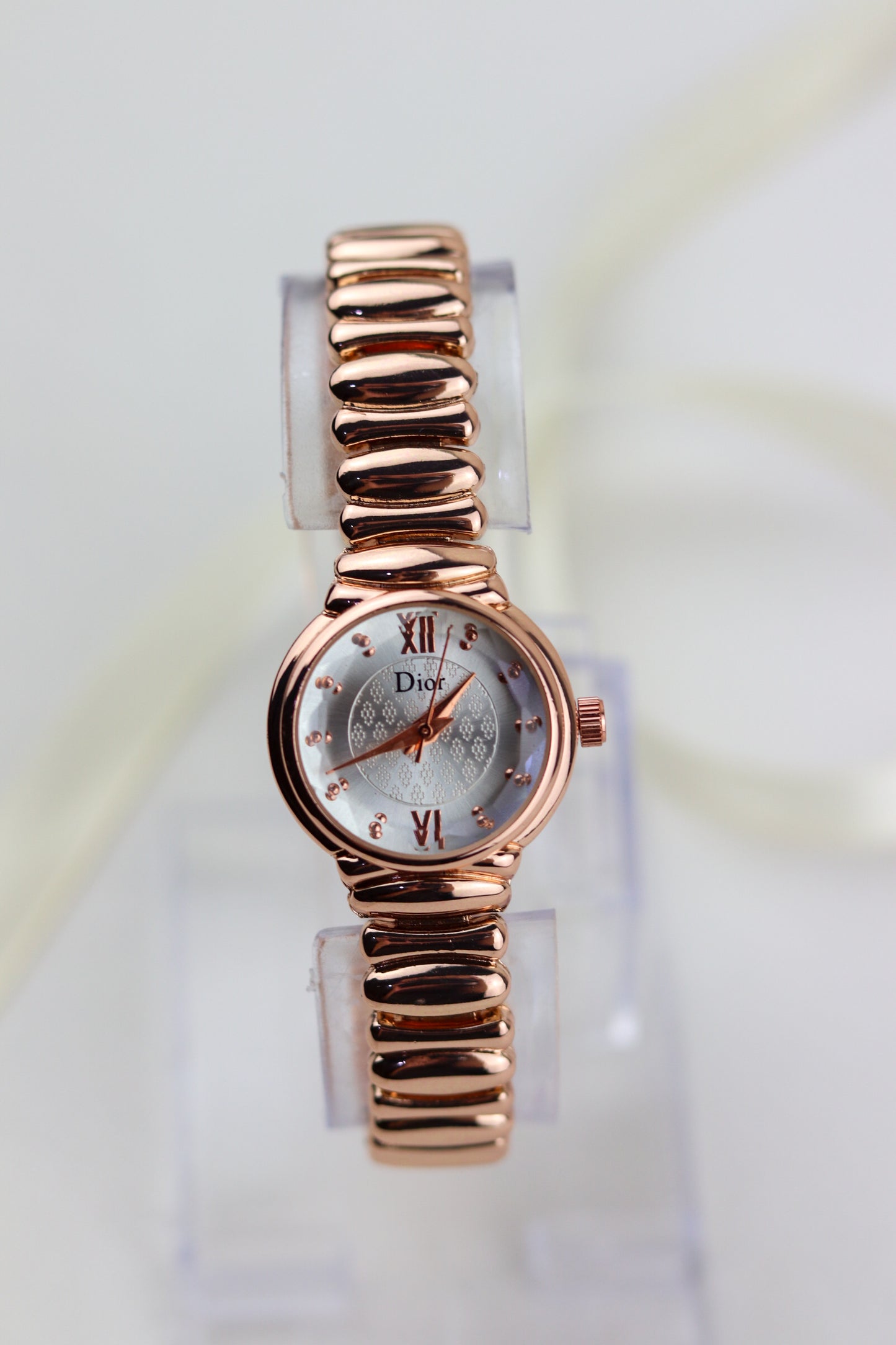 Dior White Rosewood Timepiece Watch