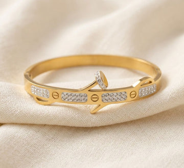 Cartier & Nail Stone Bangle