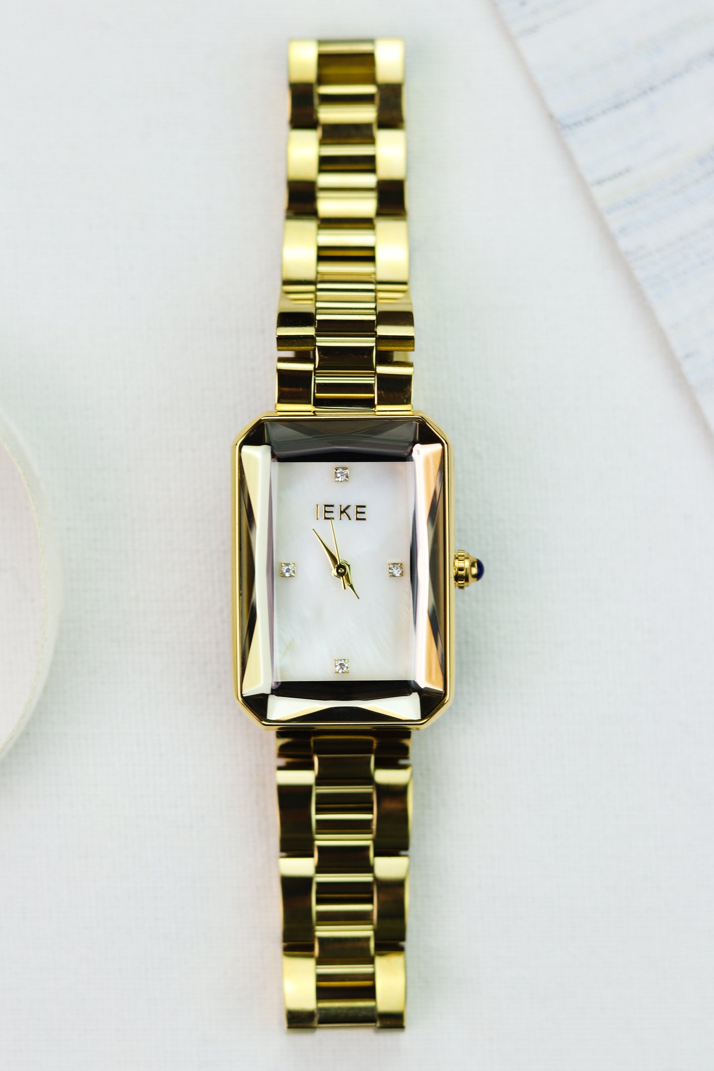 The Metropolis Rectangle Golden Women Watch