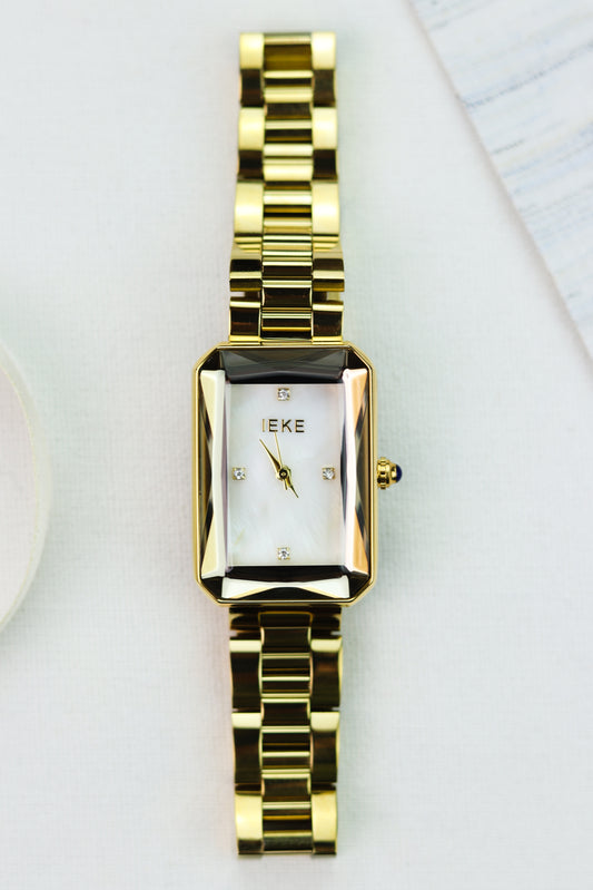 The Metropolis Rectangle Golden Women Watch