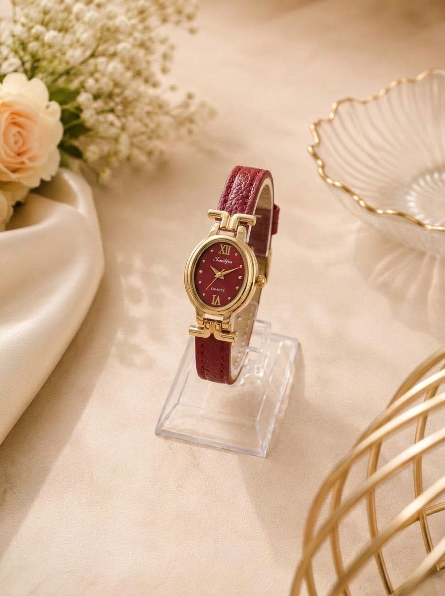 Sunliflex Nostalgia Women's Strap Watch
