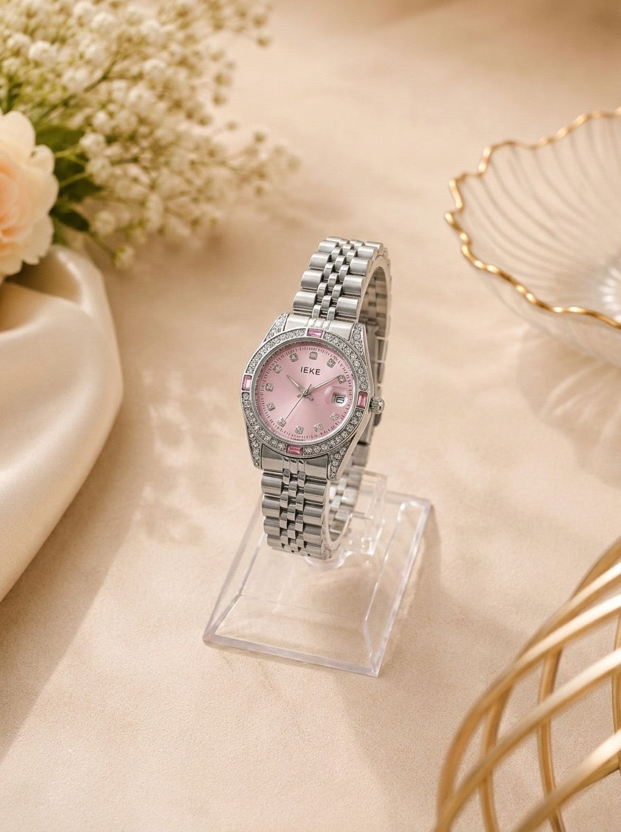 IEKE Lumina Women Watch - Silver Pink