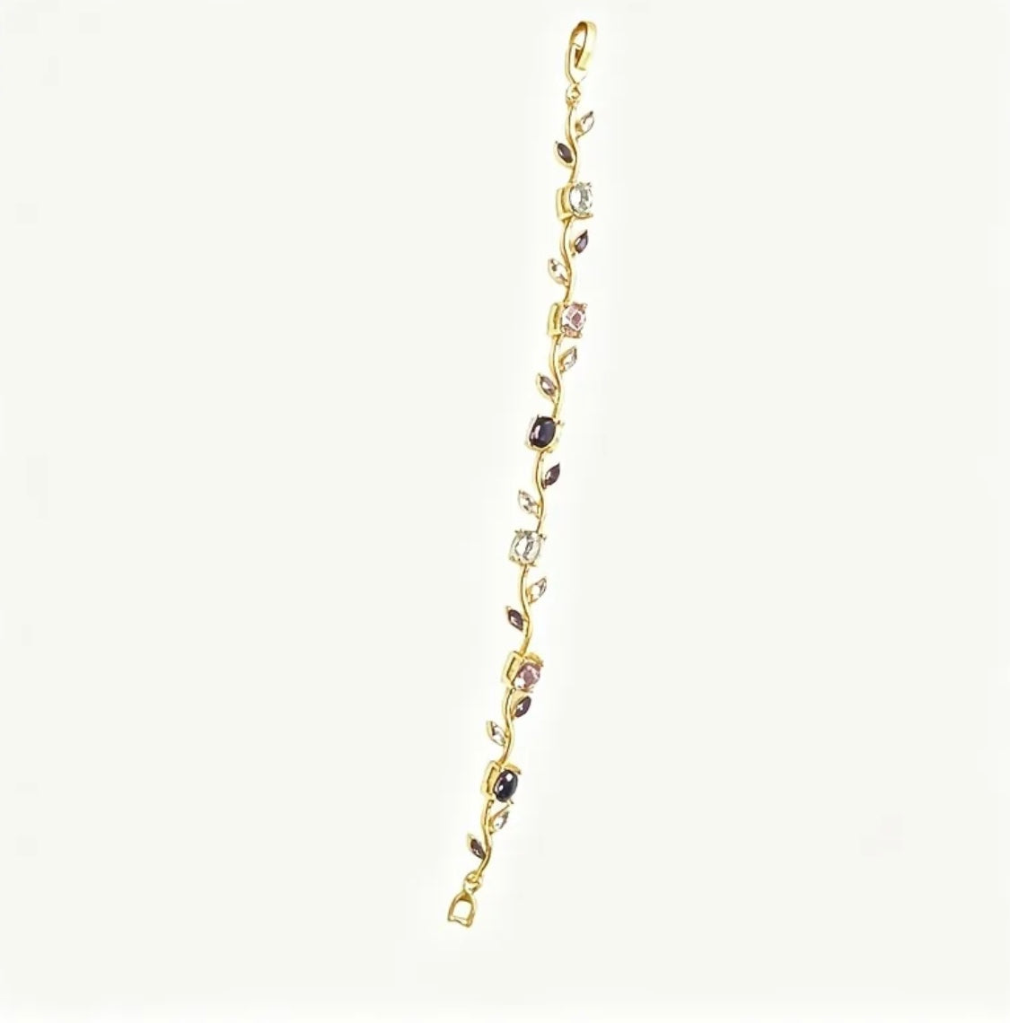 Tulip Floral Vine Silver Bracelet