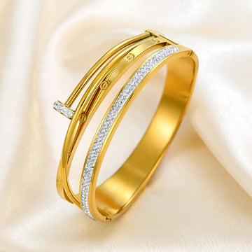 Crystal Nail Cartier Stone Bangle
