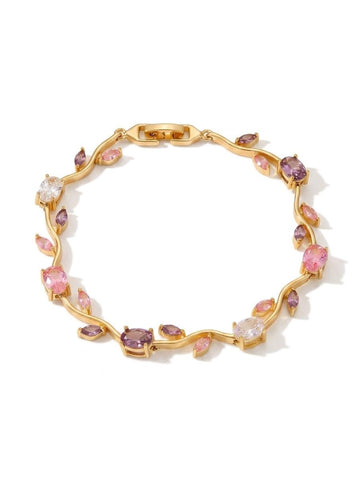 Tulip Floral Vine Golden Bracelet | Luxury Floral Bracelet Pakistan