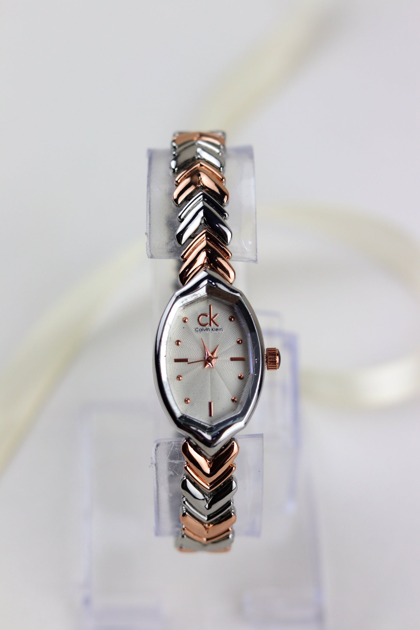 CK White Metallic Whisper Watch