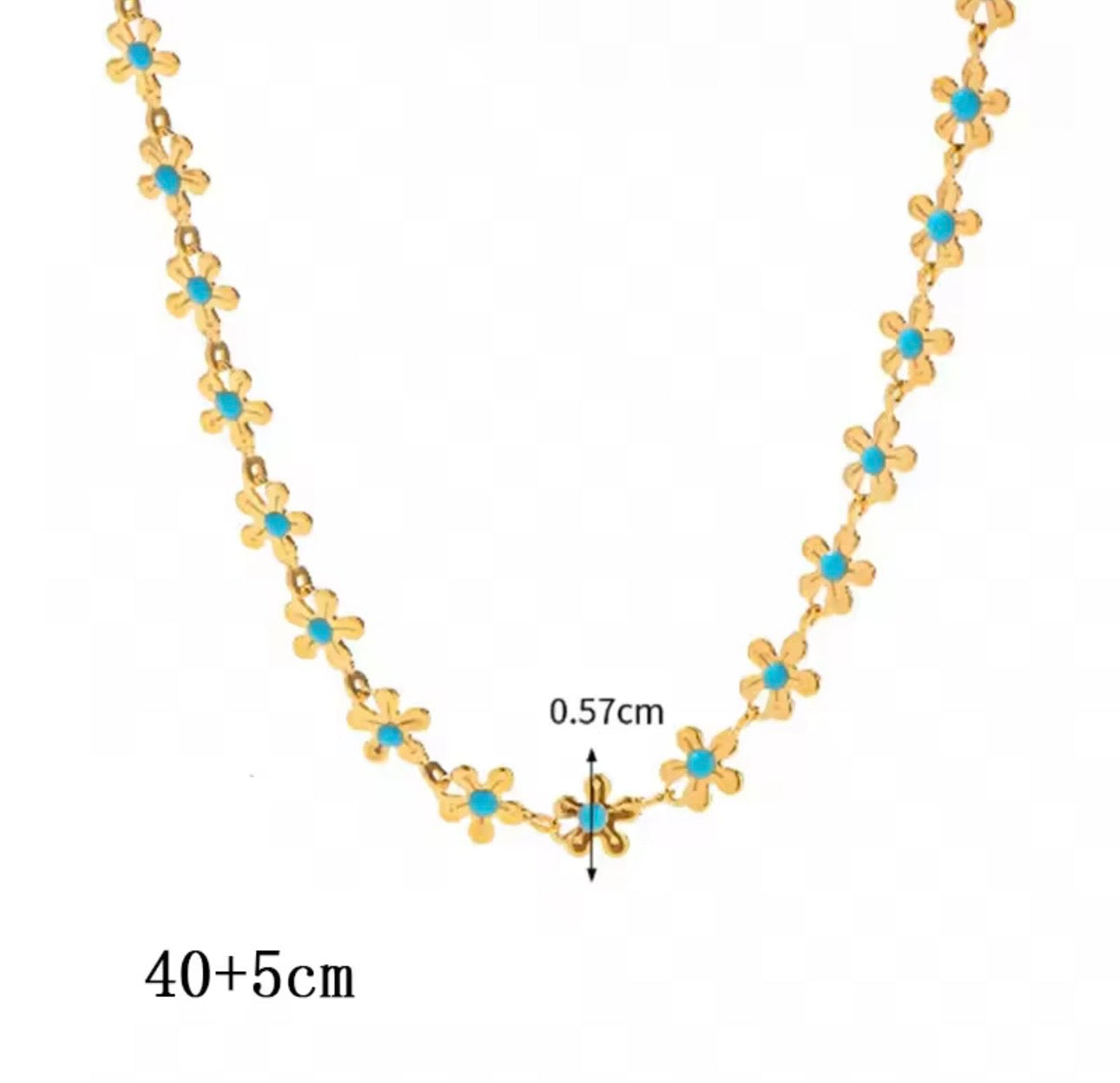 Turquoise Flower Necklace