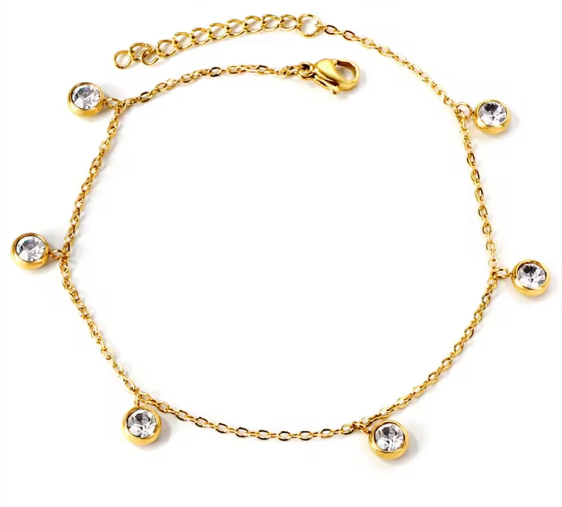 Round disc anklet